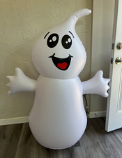 White Inflatable Ghost 4.5FT Halloween Yard Decor Plastic/Vinyl Decoration picture