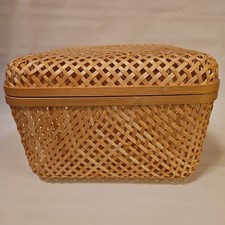 IKEA SMARRA Bamboo Box with Lid 11 ¾x11 ¾x7 