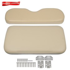 Golf Cart 2PC Tan Front Seat Cushion W/Hardware For EZGO Medalist, TXT 1993-2013 picture