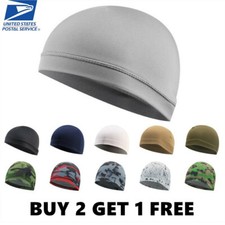 Dome Cap Wicking Helmet Liner Elastic FootBall Biker Beanie Hat Head Wrap Spande picture