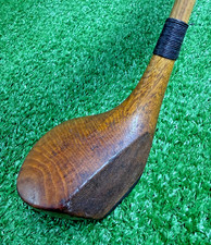 ca 1920's F Rigden Hickory Shaft Brassie Wood  / All Original / BAR17 picture