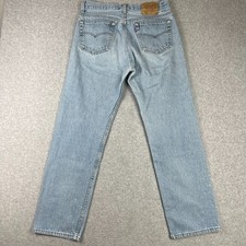 VINTAGE Levis 501 USA Made Jeans Straight Fit 33x30 Mens Blue Denim 90s Y2K picture