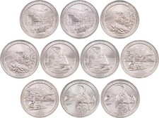 2014 P&D Quarter 10 Coin Set Clad Uncirculated Mint State picture