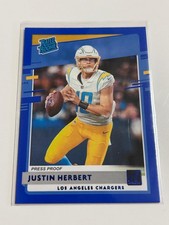 2020 Donruss #303 Justin Herbert Press Proof Blue RC Chargers picture