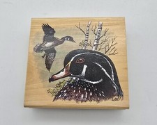 STAMPA ROSA RUBBER STAMP Ducks Wood Duck New Michaelsen 1999  ~ Fall  picture