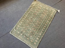 2.5 x 4 green turkish bedroom rug, vintage handmade small bedroom rug, picture