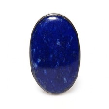 925 Sterling Silver Large Oval Lapis Lazuli Ring – Size 10 – 14 Grams picture
