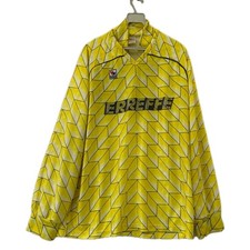 Vtg VIRMA Soccer Jersey XL Yellow Long Sleeve #10 Italy Made Football Shirt#185 picture