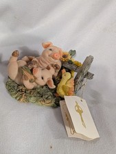Montefiori Italy Pigs Playing 1997 Collectors Edition Figure picture
