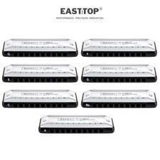 EASTTOP MAXWELL ST Blues Harmonica set of 7 10 Holes Blues Harp Mouth Organ Lot picture