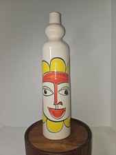 Vtg Giovanni DeSimone hand painted vase 1965 King Man Crown Signed MCM  picture
