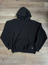 Russell Athletic Hoodie Vintage XL Black Sweatshirt Made In MEX vtg picture