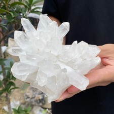 1.6lb Natural Clear White Quartz Crystal Cluster Rough Healing Specimen picture