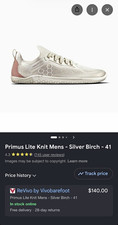 Vivobarefoot Primus Lite Knit Men’s Gray/White Low Top Lace-Up Sneaker picture