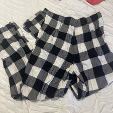 Joyspun Black and White Plaid Pajama Pants Size Xs picture