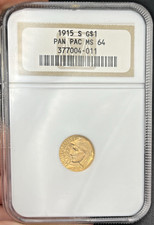 1915 S Panama-Pacific PAN-PAC Commemorative Gold Dollar G$1 NGC MS 64 NEAR GEM picture
