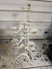 Victorian Swing Arm Plant 9 FLOWER POT Stand Garden Patio Late 19th/20th Century picture