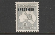1915 THIRD WMK £1 GREY KANGAROO 