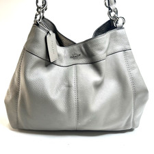 COACH  Large Lexy Shoulder Bag In Pebble Leather - FOG - $395 #57545 picture