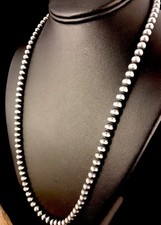 Southwestern 3mm Sterling Silver Pearls 20