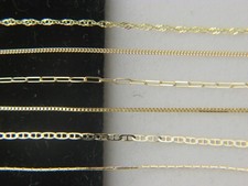 Solid 10k gold Chain Necklace Box chain Rope chain Cable chain 10kt gold picture