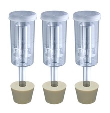 3ct. - 3 Piece Airlock with #6.5 Stopper - Set of 3 (Cylinder Airlock) picture
