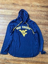 Women’s West Virginia Mountaineers Hooded Shirt XL Colosseum Lightweight Hoodie picture