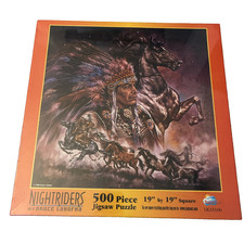 NEW Sunsout Nightriders 500 Piece Puzzle #33106 By Bruce Lakofka 19X19 Sealed picture