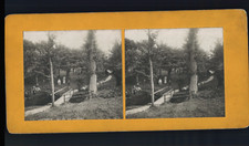 France, Vimerolle, Parc dans la Vallée du Denaire, vintage print, ca.1890, stereo picture