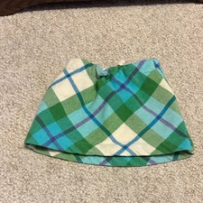 Gap Kids Green and Blue Wool Plaid Skirt Size: 6 regular C3 picture