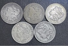 Sale 🔥🔥🔥lot Of 5 Morgan Dollar From Carson City. 1878-CC (4) 1891-CC (1) picture