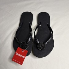 New in Original Box — Havaianas Slim Crystal Glow Full Color Flip Flops picture