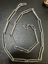 26 Inch Sterling Silver Solid Rustic Ooak Handmade Vintage Paperclip Necklace picture