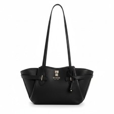 GUESS Yesba Girlfriend Large Shoulder Bag Black Tote NWI picture