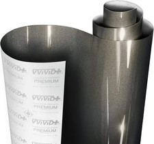 VViViD+ Ultra Gloss Candy Charcoal Grey Vinyl Car Wrap 1.5ft x 5ft, picture
