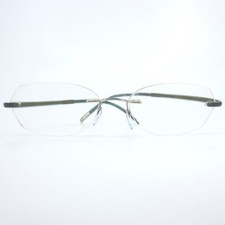 Silhouette 7690 10 6052 Eyeglasses Green Silver Titanium Austria 51-17-140 picture
