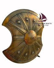ZAIN Medieval Ancient Troy Trojan War Shield Handcrafted Metal Knight Shield picture