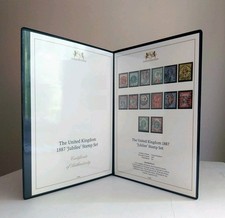 GB Queen Victoria 1887 Jubilee Stamp Set Harrington & Byrne COA Folder picture