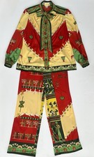 Vintage Paganne By Gene Burke 60s 70s Egyptian Theme 2 Piece Set Size M/L picture