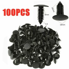 100X 8mm Bumper Clips Auto Car Hole Plastic Rivets Fastener Fender Push Pin NEW picture