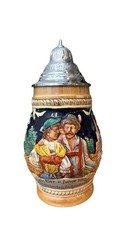 Vintage German Lidded Beer Stein picture