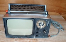Vintage Sony 5-303W Portable Micro TV 1960s Analog Transistor Untested Parts  picture