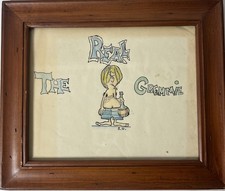 Vintage The Real Gremmie Surf Cartoon Original Drawing Signed S.W. picture