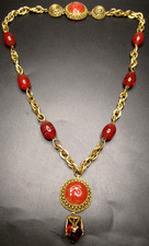 1960's FRENCH ROGER SCEMAMA Glass Vintage Necklace picture