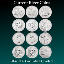 First Four 2026 P&D Circulating  Quarters In Mint UNC Condition 8 Total Coins picture