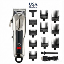 Professional Hair Clippers Trimmer Mens Barber Hair Cutting kit Machine Cordless picture