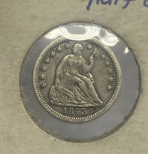 1843 Seated Half Dime U.S Silver Coin****  Excellent Condition picture
