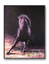 Original Horse Painting Acrylic On Canvas Board 16x20 Inches Unframed picture
