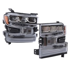 For 2019 2020 2021 Chevrolet Silverado 1500 LED Headlights Headlamps LH RH Pair picture