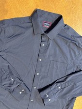 Untuckit Gironde Performance Shirt Black Men's Large Long Sleeve Stretch picture